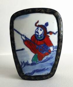 清朝期　中国陶片箱　インパクトある小物入れ　貴重な図柄　古民家カフェの飾りにぴったり！