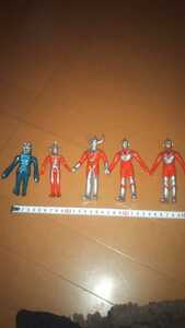 5体セットウまとめて ウルトラマン チチ セブン バルタン星人 ゾーイ ソフビ フィギュア 人形 日本製 JAPAN