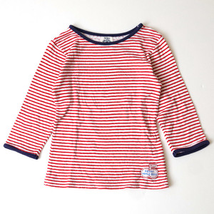 REDDY APPLESEED 130cm 子供服 ボーダーガーゼシャツ 長袖Tシャツ カットソー トップス インナー こども服 ロンＴ