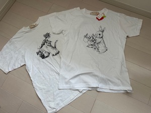 フランシュリッペ猫とウサギ柄Tシャツ2枚セット　美品と新品タグ付