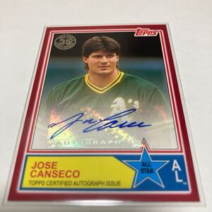 5/5【ホセ・カンセコ】直筆サインカード 5枚限定 2018 topps 35th AUTO # Jos Canseco #検索 TOPPS BBM EPOCH エポック