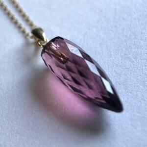 K18YG 7.74ct ピンク トルマリン ペンダント ネックレス 鑑別書付き 天然 gold pink tourmaline pendant necklace