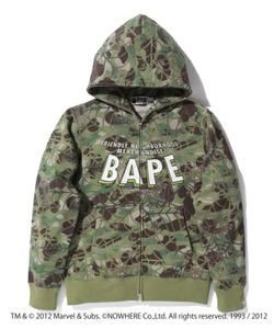 BAPE SPIDER-MAN CAMO FULL ZIP HOODI M エイプ スパイダーマン