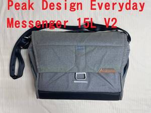 ピークデザイン エブリデイ メッセンジャーバッグ 15L V2 アッシュ カメラリュック Peak Design Everyday Messenger 15L V2 Ash