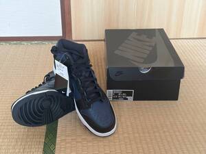 未使用品 Nike Dunk HI/F US9 ナイキ ダンク HI/F (×Fragment Design) 27.0cm 紺黒白