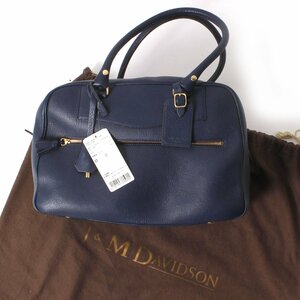 【定価23万 新品タグ付】J&M DAVIDSON TORIA 紺 ネイビー 01358 J&M デヴィッドソン トリア ボストン バッグ　▲