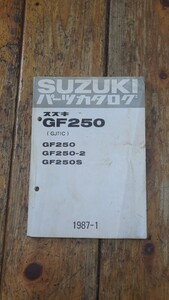 GF250パーツリスト　GJ71C　1987年1月発行