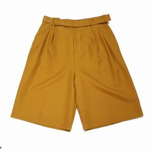 CMMNSWDN コモンスウェーデン Bermuda short pants ベルト付き ビッグ ショートパンツ 48 マスタード