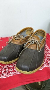 ビンテージ LLBEAN LLビーン ビーンブーツ スリッポン レザーシューズ 革靴 アウトドア キャンプ 古着 29cm程度 USA製 エルエルビーン