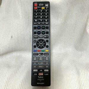 良品 動作確認済 SHARP シャープ AQUOS アクオス TVリモコン GB265PA テレビ BDレコーダー 純正 IW409BZ01SHR