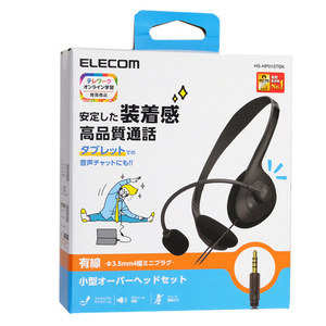 ELECOM エレコム タブレット用ヘッドセット 両耳小型オーバーヘッドタイプ HS-HP01STBK [管理:1100044306]