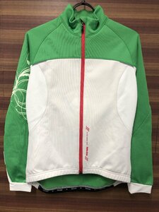 GW995 パールイズミ PEARL iZUMi 裏起毛 長袖サイクルジャージ M 白 緑