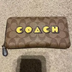 COACH コーチ パックマン ラウンドファスナー 長財布　PVC