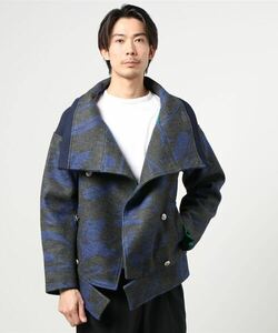 「AlexanderLeeChang」 ピーコート 2 ブルー メンズ