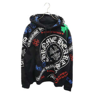 CHROME HEARTS クロムハーツ STENCIL HOODIE ステンシル フーディー 総柄 プリント プルオーバーパーカー ブラック/マルチカラー