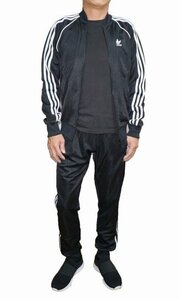 アディダス adidas　スーパースター セットアップ 黒 オリジナルス メンズ ジャージ 上下 トラックジャケット パンツ ブラック サイズL