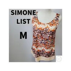 SIMONE LIST シモーヌリスト ノースリーブ トップス M 花柄