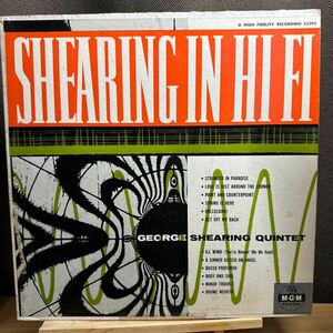 LP★USオリジナル盤MONO 両溝 GEORGE SHEARING / SHEARING IN HI FI ジョージ・シアリング E 3293 MGM