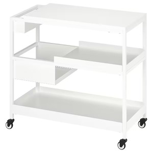 新品 IKEA ワゴン, ホワイト, TROTTEN トロッテン 80x40 cm 送料￥750！