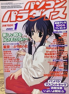 パソコンパラダイス　2001年1月号　美少女ゲーム雑誌　メディアックス　表紙：ささきむつみ