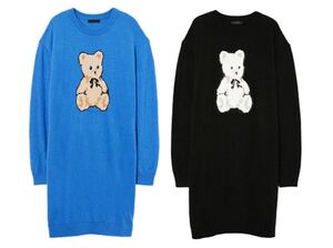 未使用●Candy Stripper マイ テディ ニット ワンピース/黒/ブラック/my teddy knit one-piece/キャンディストリッパー/長袖 ★2568-4