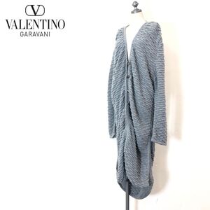 1N2041-F-S◆old◆イタリア製◆VALENTINO GARAVANI ヴァレンティノ ニットワンピース セーター カーディガン◆ウール カシミヤ 古着 秋冬