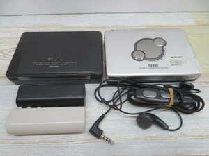 2台セット★SHARP/Aiwa JC-K99-BK/PX380 カセットプレーヤー シャープ アイワ 電池ケース付き ジャンク USED 95617★！！