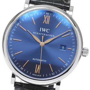 IWC SCHAFFHAUSEN IW356523 ポートフィノ デイト 自動巻き メンズ 良品 保証書付き_835974