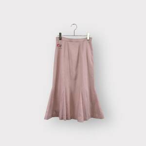 シルク100% LEONARD レオナール スカート シルク ピンク サイズ66-92 ヴィンテージ 衣A ネ