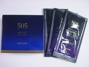 NOEVIR ノエビア 505 ミニセット ＋ ノエビア505 薬用エンリッチローション ラミネートサンプル 3枚 未使用