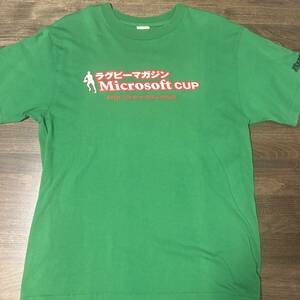 ☆ラグビーマガジン Microsoft CUP メンズ Tシャツ T-shirt tee