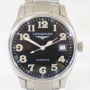 稼働品 LONGINES ロンジン Spirit スピリット L2.699.4 デイト ブラック文字盤 メンズ 自動巻き 腕時計 9701182341