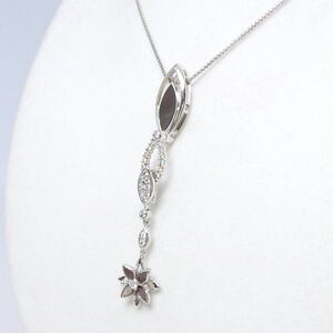 【送料無料】タサキ 田崎真珠 TASAKI K18WG ブラックシェル ダイヤモンド0.42ct ネックレス 3WAY★新品仕上げ済美品★