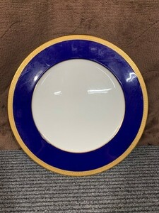 ★Noritake★ノリタケ★大皿★BONE CHINA★紺★金縁★中古品★