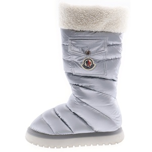 MONCLER モンクレール 23AW GAIA POCKET MID BOOTS ボア サイドポケット ミッドダウンブーツ レディース シルバー