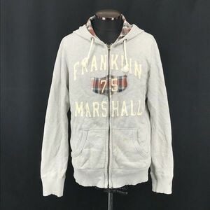 イタリア製★フランクリンマーシャル★ジップアップパーカー【Mens size -M/グレー/gray】FRANKLIN & MARSHALL/Jackets/Jumpers◆BG923