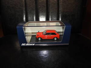 未使用　Hi-Story 1/43 Hi-Story Toyota STARLET S 1978 レッド (HS387)