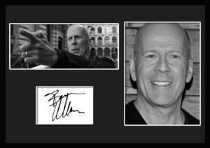 10種類!Bruce Willis/ブルース・ウィリス/俳優/映画/CM/テレビ/サインプリント&証明書付きフレーム/BW/モノクロ/ディスプレイ(5-3W)