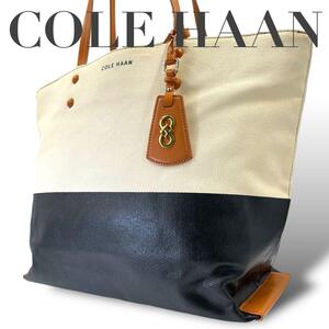 美品 COLE HAAN コールハーン トートバッグ A4 バイカラー