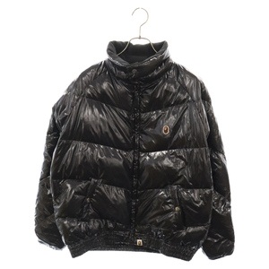 A BATHING APE アベイシングエイプ Patent Down Jacket パテント ダウン ジャケット 001HJF701006X ブラック