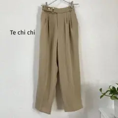 Te chichi   テチチ　【S】　スラックス　タックパンツ　デザインベルト