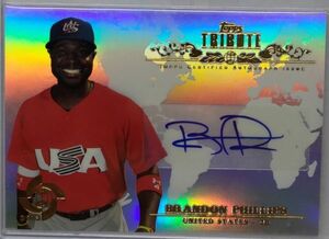 Brandon Phillips 2013 Topps Tribute World Baseball Classic Refractor Auto 直筆サイン WBC