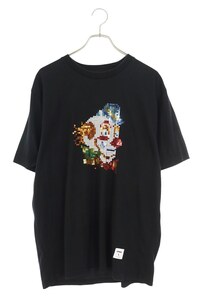 シュプリーム Tシャツ 21SS Clown Sequin S/S Top サイズ:L クラウンスパンコールTシャツ 中古 OM10