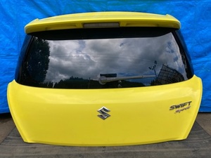 ドア バック スイフト スポーツ ZC32S スズキ ZFT チャンピオンイエロー４ リア ゲート ワイパー スポイラー エンブレム 現状引渡