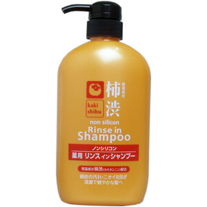 まとめ得 柿渋 ノンシリコン 薬用リンスインシャンプー ６００ｍＬ x [6個] /k