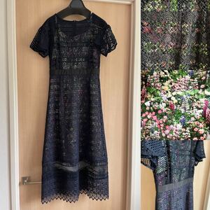 新品タグ付 nimagawa mika 蜷川実花 dress ドレス ワンピース レース 三越伊勢丹 0 7号 クロスエム ミカ ニナガワ 日本製