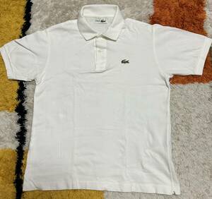 ラコステ　LACOSTE ポロシャツ　フランス製　MADE IN FRANCE CHEMISE LACOSTE 白　サイズ3