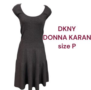 美品　ダナキャランニューヨーク　フィット&フレア　ウール　ワンピース　S DONNA KARAN DKNY