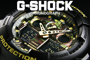 海外限定生産逆輸入 CASIO カシオ G-SHOCK Gショック 人気のカモフラージュ柄 多彩な機能 1/1000秒クロノ搭載 BKGD 新品