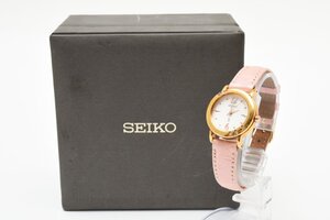 箱付き 石付き セイコー ルキア 1N01-0HP0 ラウンド ゴールド クォーツ レディース 腕時計 SEIKO